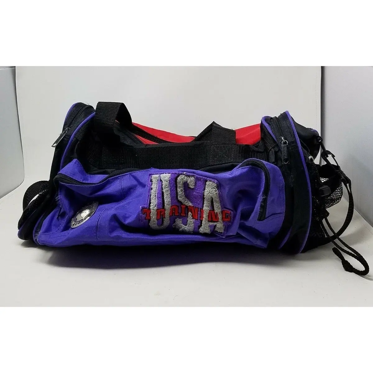 Converse Athletic Club Usa Training Chenille Patch Large Gym Shoulder Duffle Bag 1
