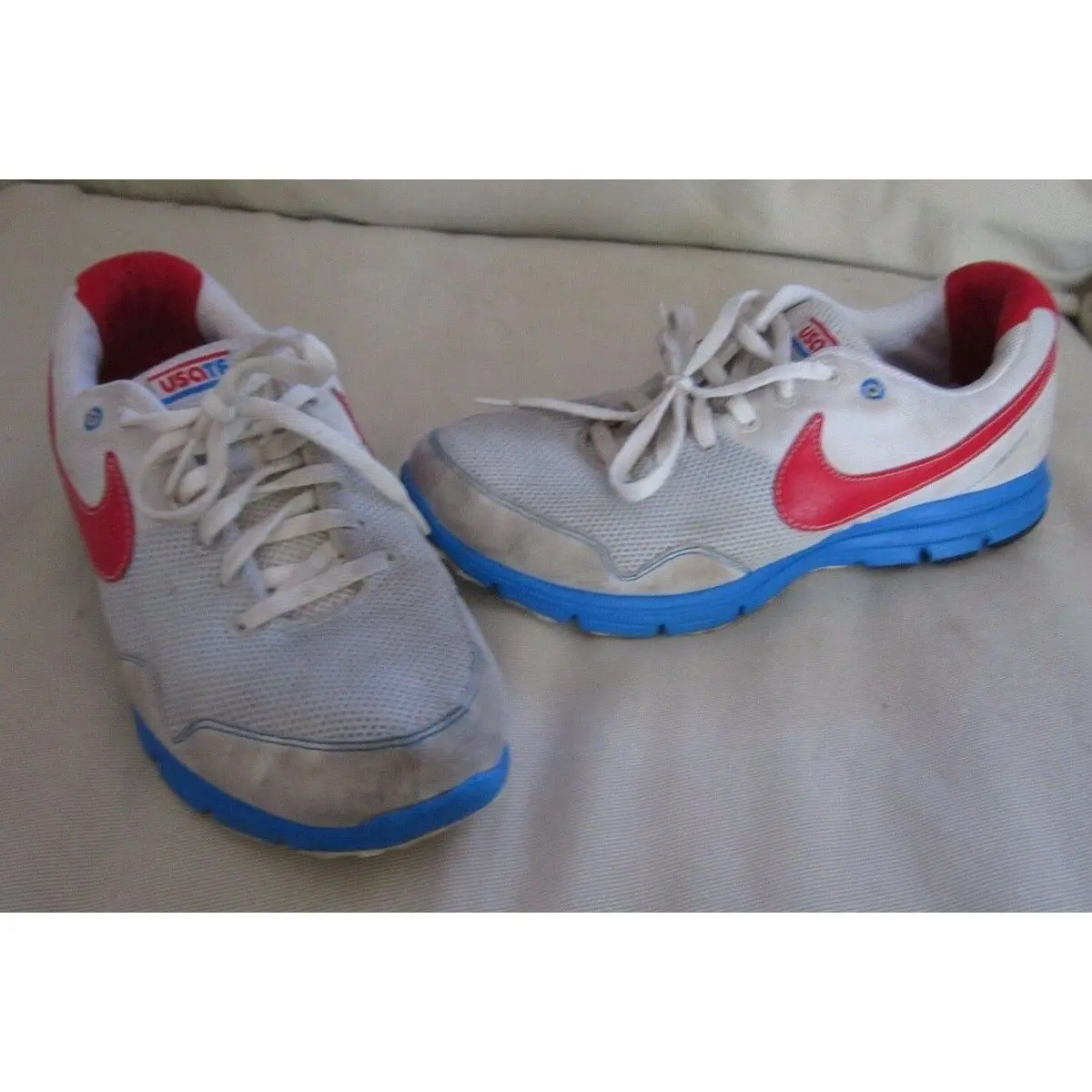 Nike Lunarfly Usatf Promotional Track & Field Running Shoes Sneakers Distressed 1