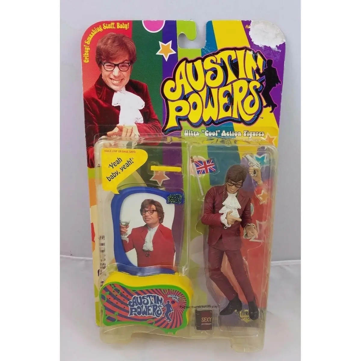 Austin Powers Ultra Cool Action Figure Toy Doll In Package Vintage Yeah Baby 90S 1