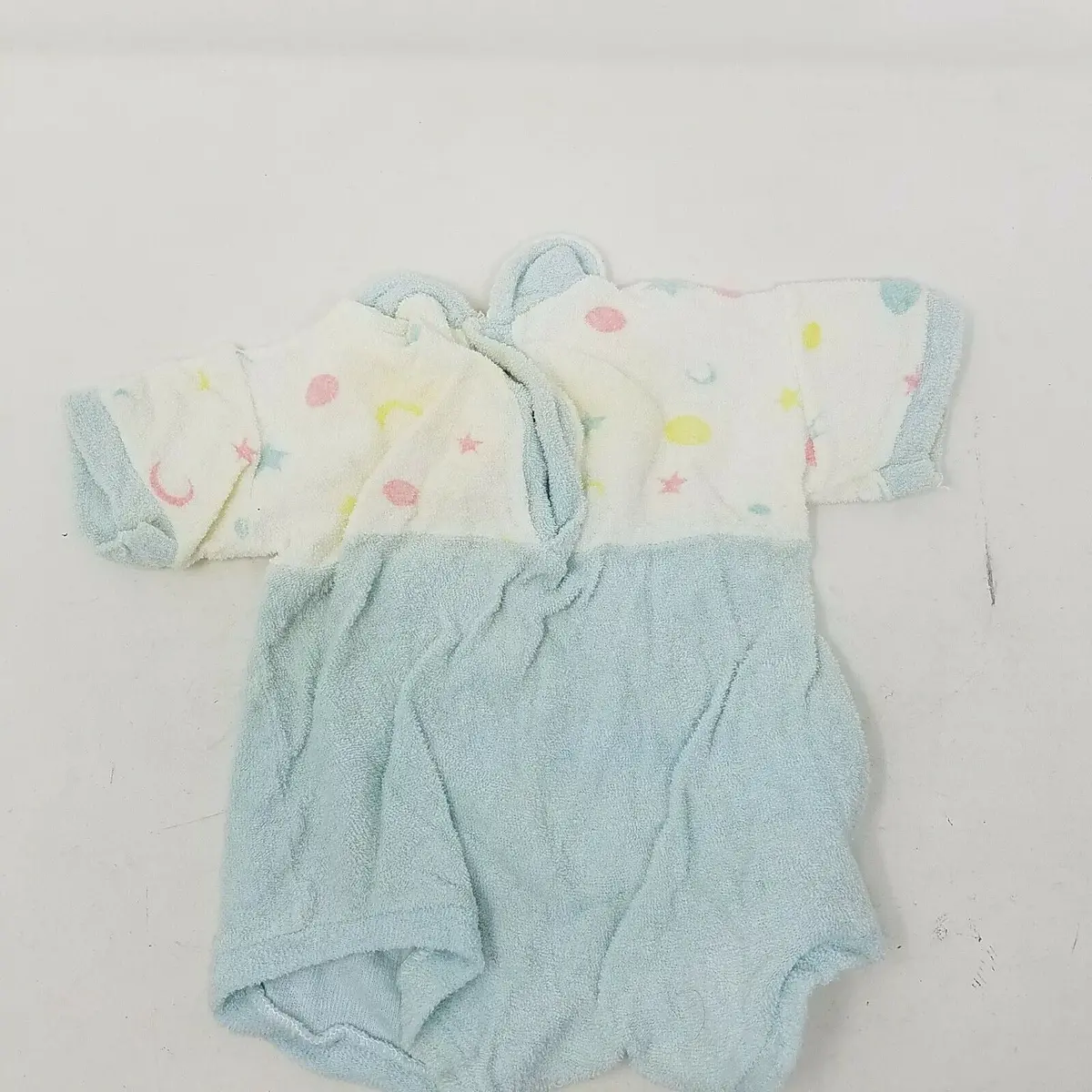 Vintage Terrycloth One-Piece Jumper Playsuit Romper Suit Boys 12 Months Space 2