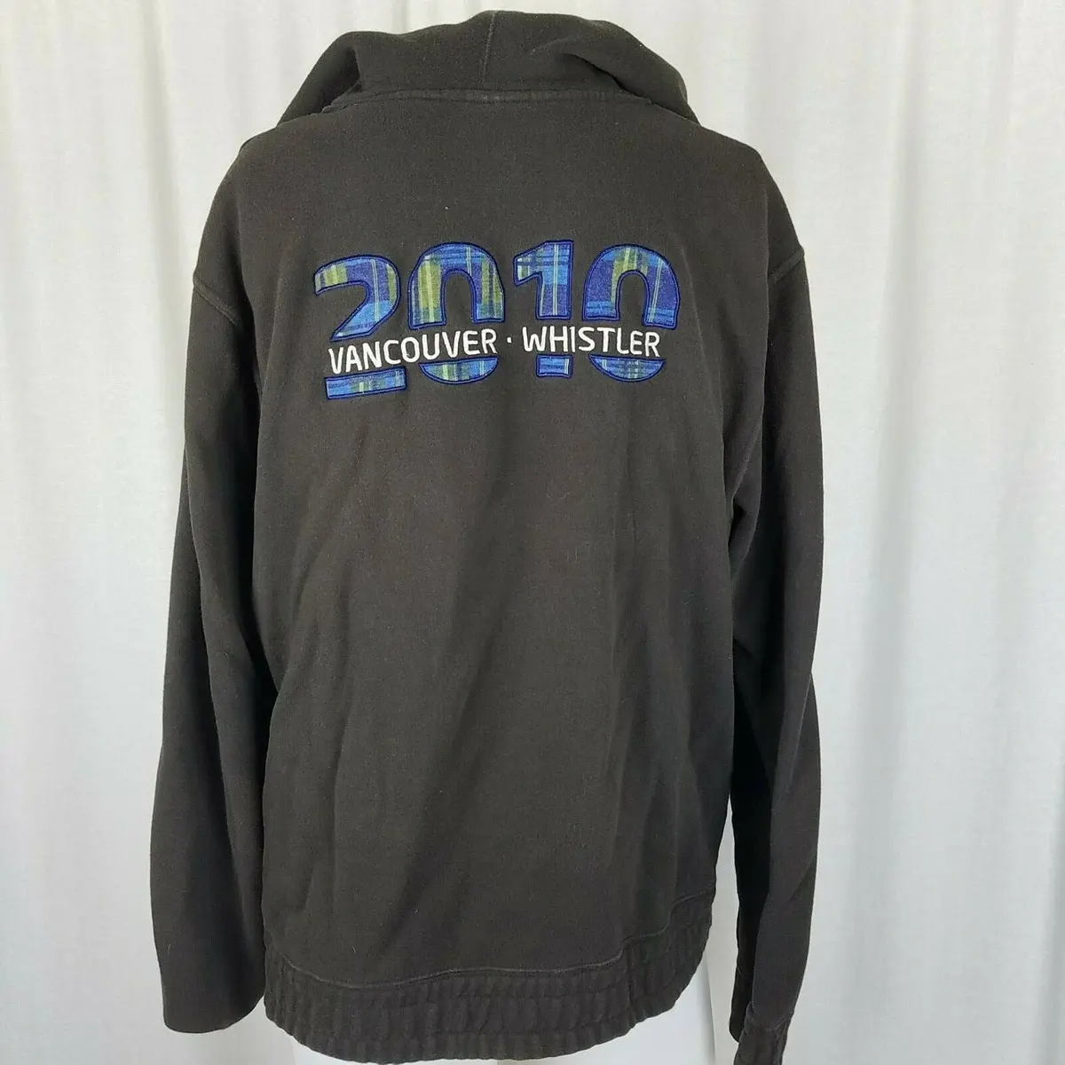 Olympics 2010 Whistler Vancouver Jersey Knit Zip Up Jacket Hoodie Mens M Rare 1