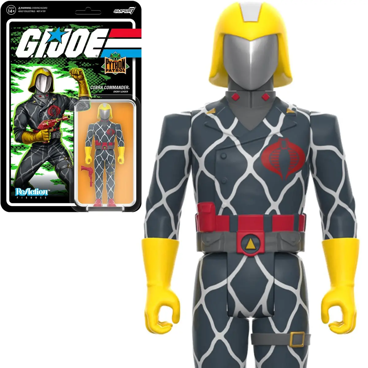 Super7 Reaction Figures - Gi Joe (Wave 6) Python Patrol: Cobra Commander (Enemy Leader) Figure 82806 1