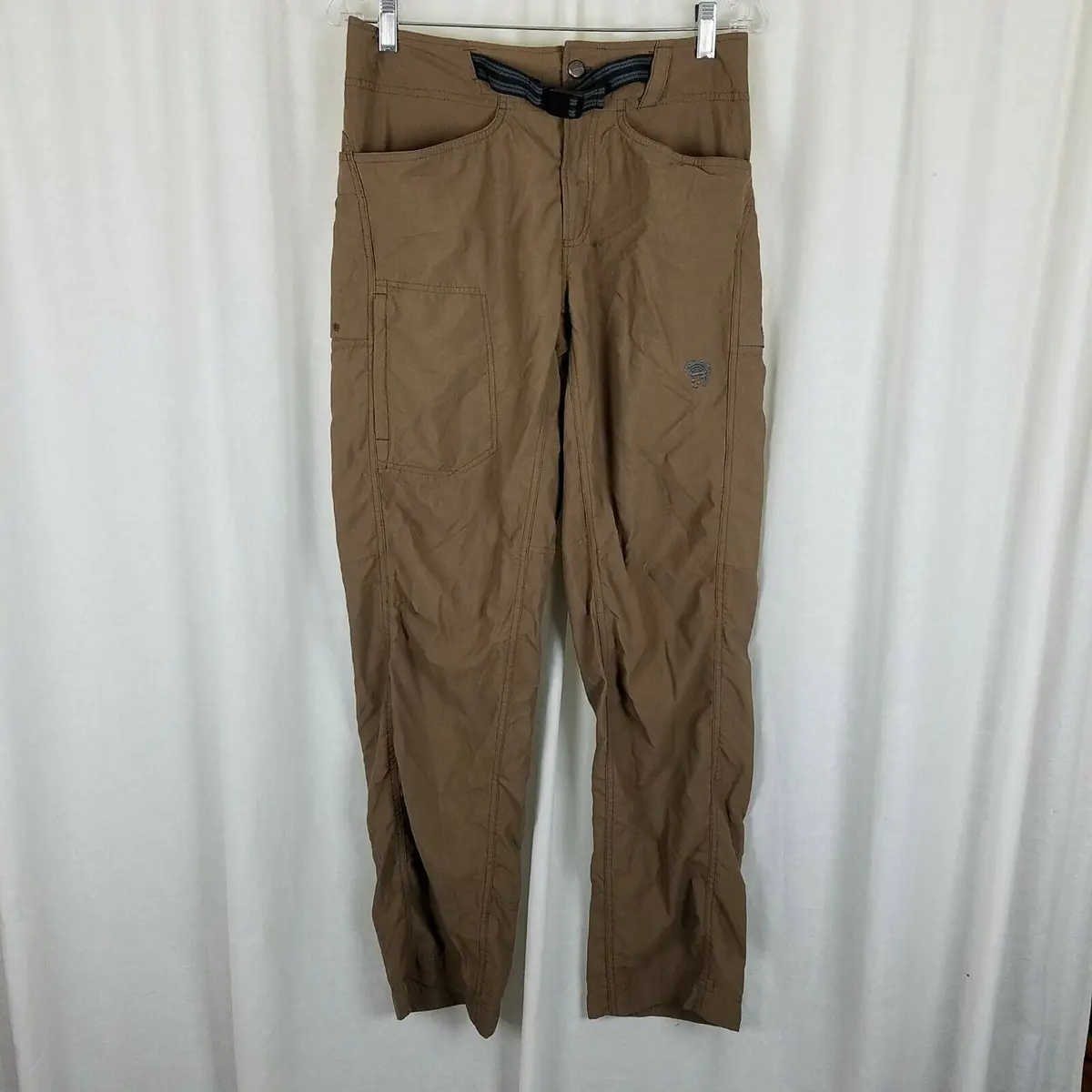 Mountain Hardware Belted Nylon Hiking Windbreaker Pants Mens S Outdoor Adventure 1