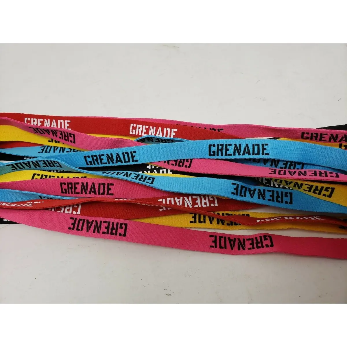 Grenade Logo Shoe Laces Lot Of 5 Single Colorful Rainbow 71 Inches Long Sneakers 1