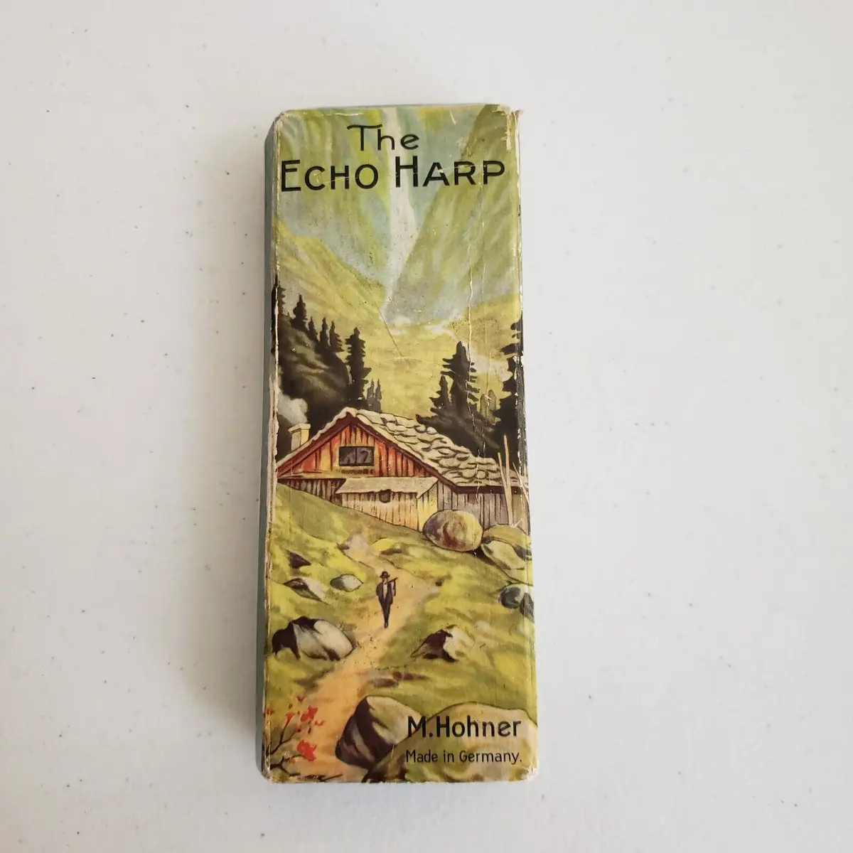 The Echo Harp M. Hohner C/G 55/80 M2 Harmonica Bell Metal Reeds Germany In Box 1