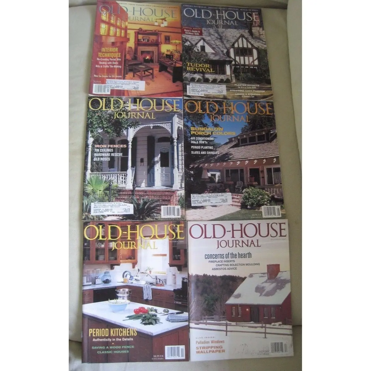 Old House Journal Back Issues Magazines Lot Of 6 Entire Year 1997 Diy 1