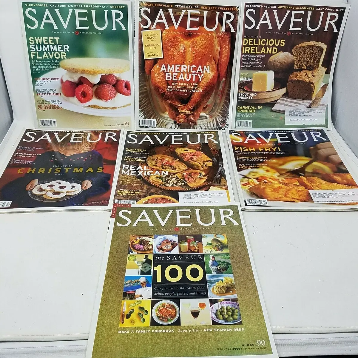 Saveur Magazine 2006 Lot Of 7 Editions Issues 119 120 122-125 Cooking Food 1