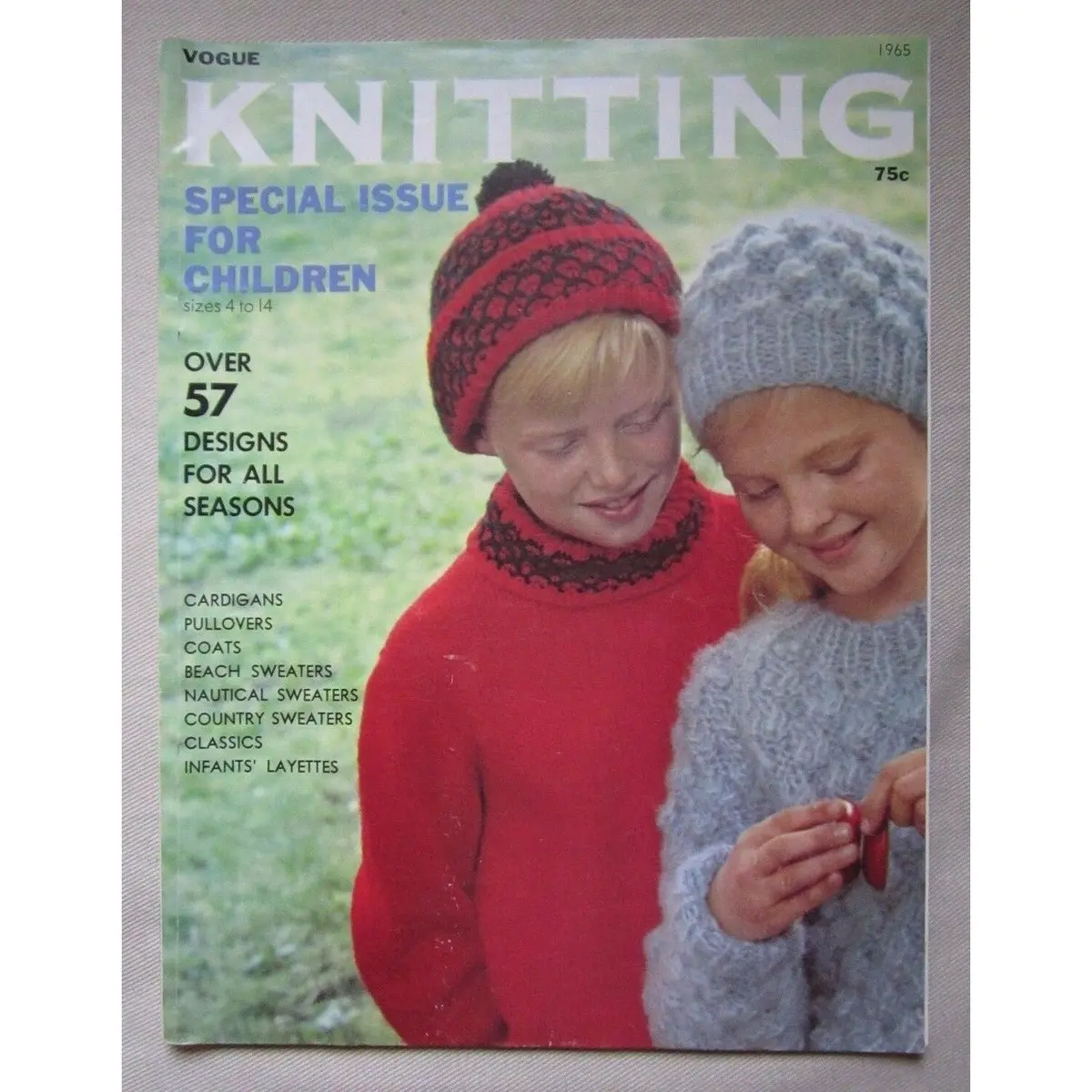 Vintage 1965 Vogue Knitting Special Childrens Issue 57 Pattern Designs Magazine 1