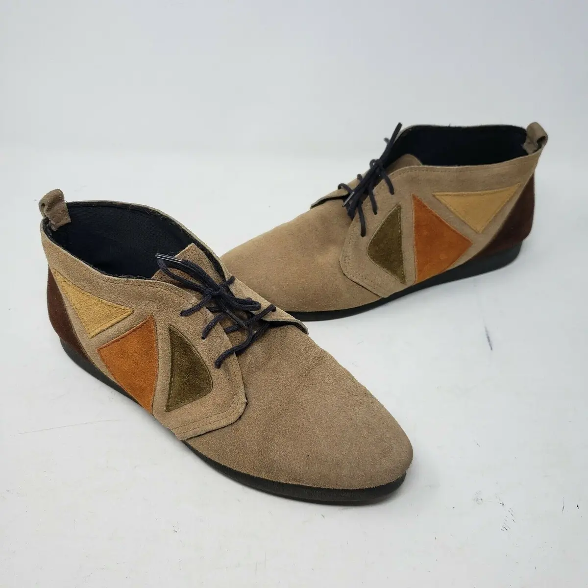 Outdorables David Green Moccasins Patchwork Suede Shoe Boots Booties Womens 9 1
