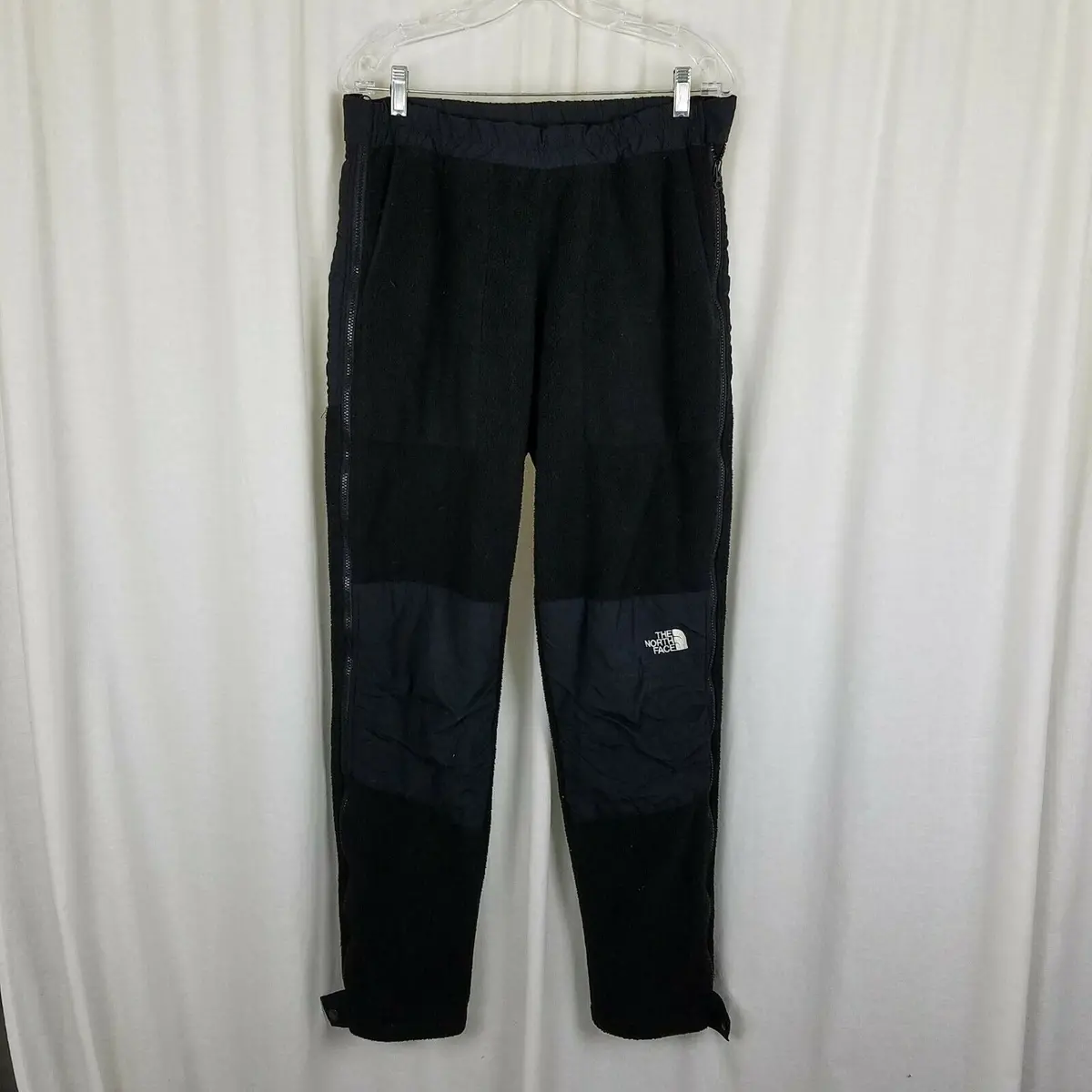 The North Face Denali Black Polartec Fleece Winter Snow Pants Mens L Zip Off Leg 1