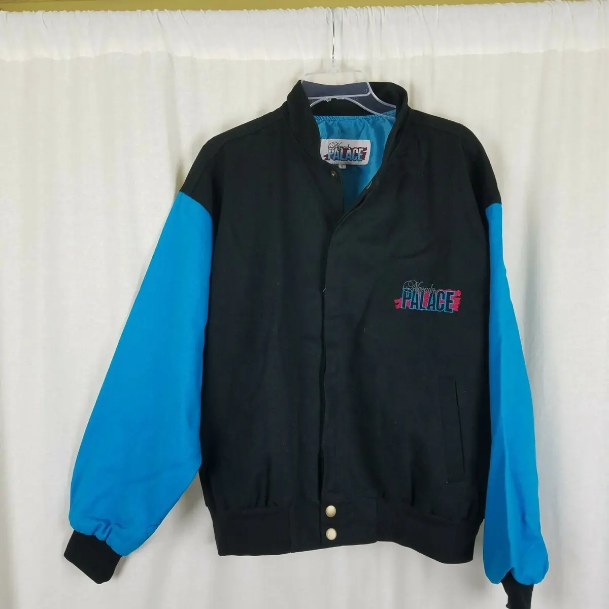Nevada Palace Hotel & Casino Patch Letterman Double Sided Bomber Jacket Mens S 1
