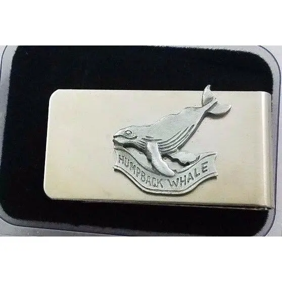 Humpback Whale Pewter Metal Money Clip Wallet Silver Gold 2 Tone 2 In Jewelry 1