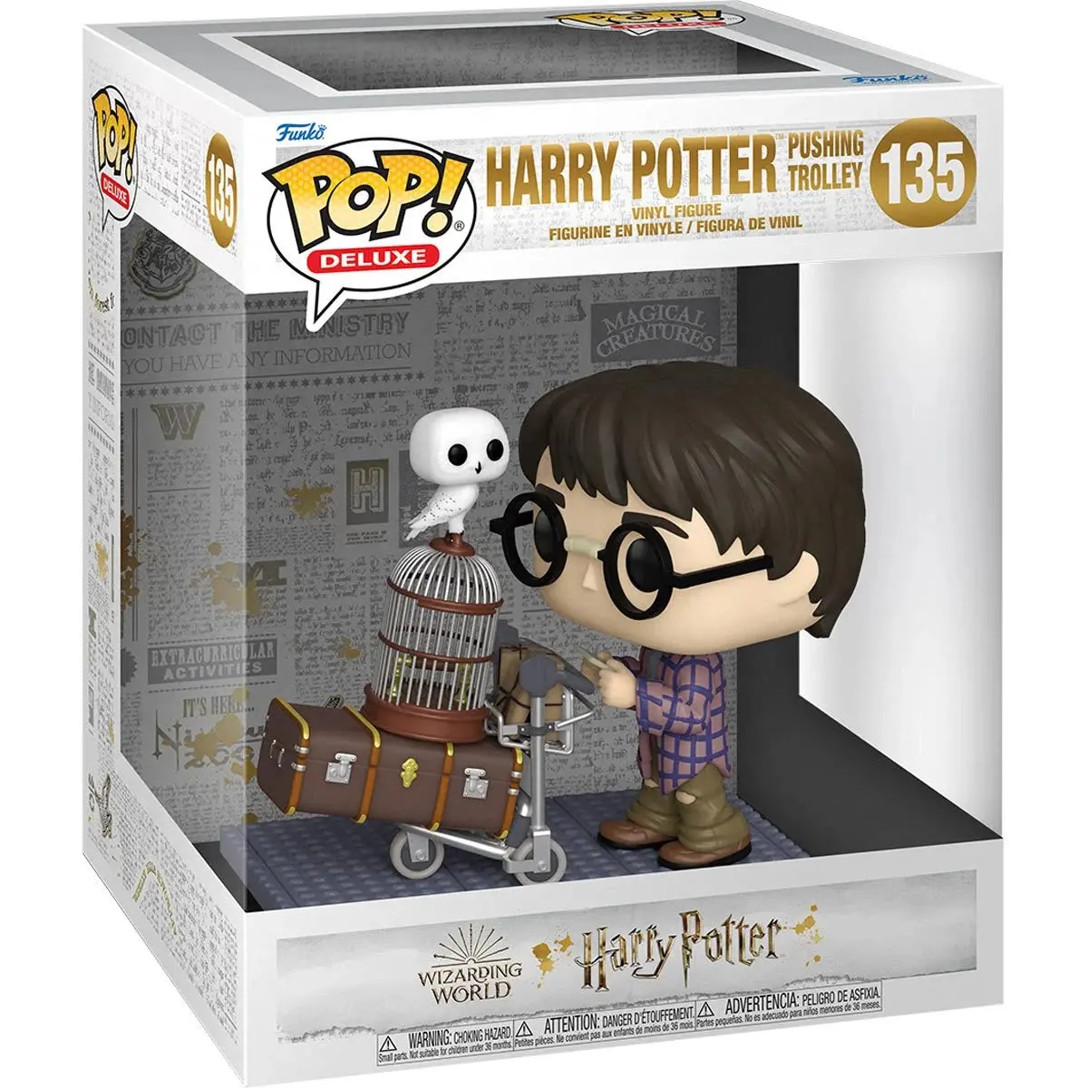 Funko Pop! Harry Potter #135 Sorcerer'S Stone 20Th Ann. Harry Pushing Trolley Deluxe Vinyl Figure Low Stock 1