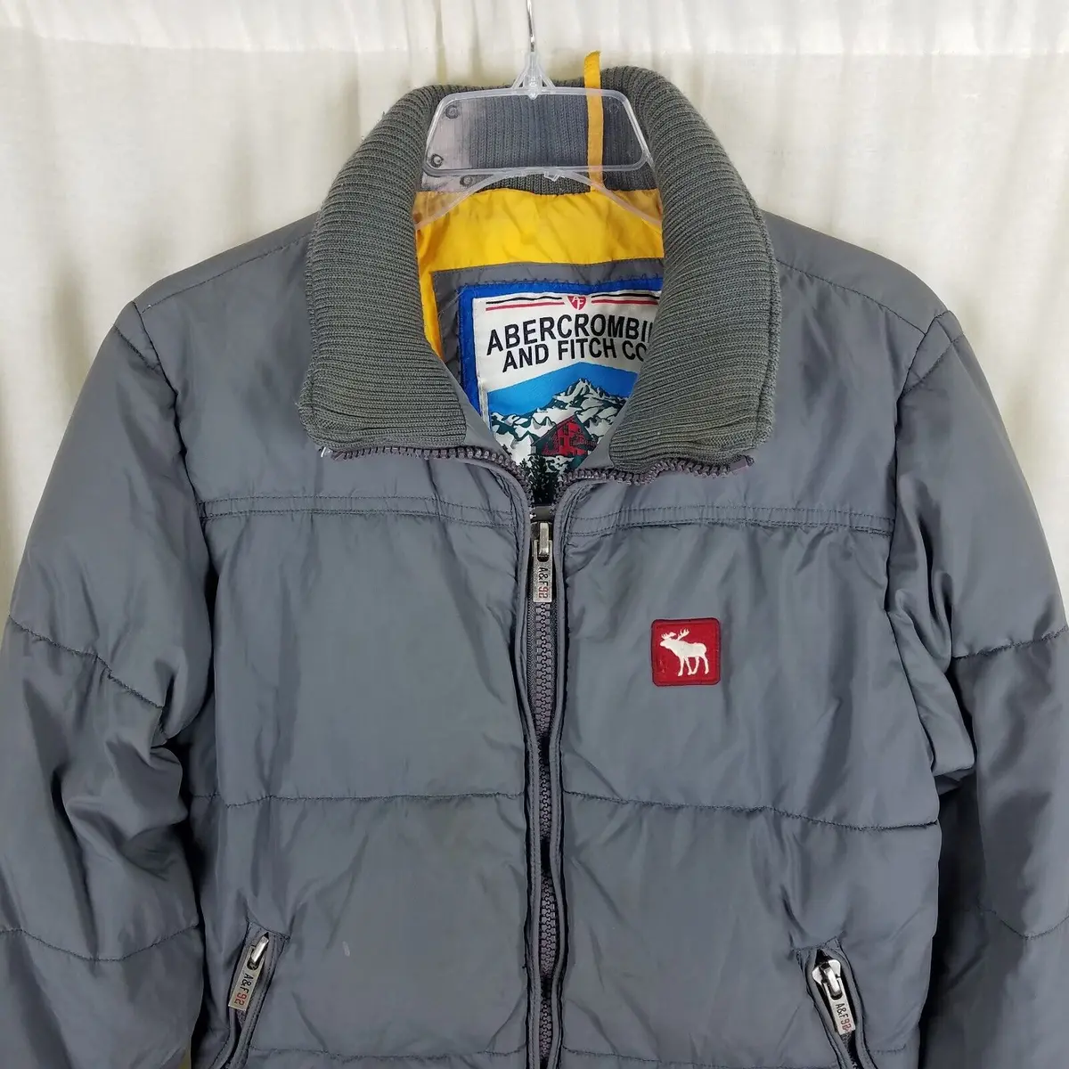 Vintage A&F Abercrombie & Fitch Goose Down Puffer Jacket Parka Mens Sz S 90S Y2k 2