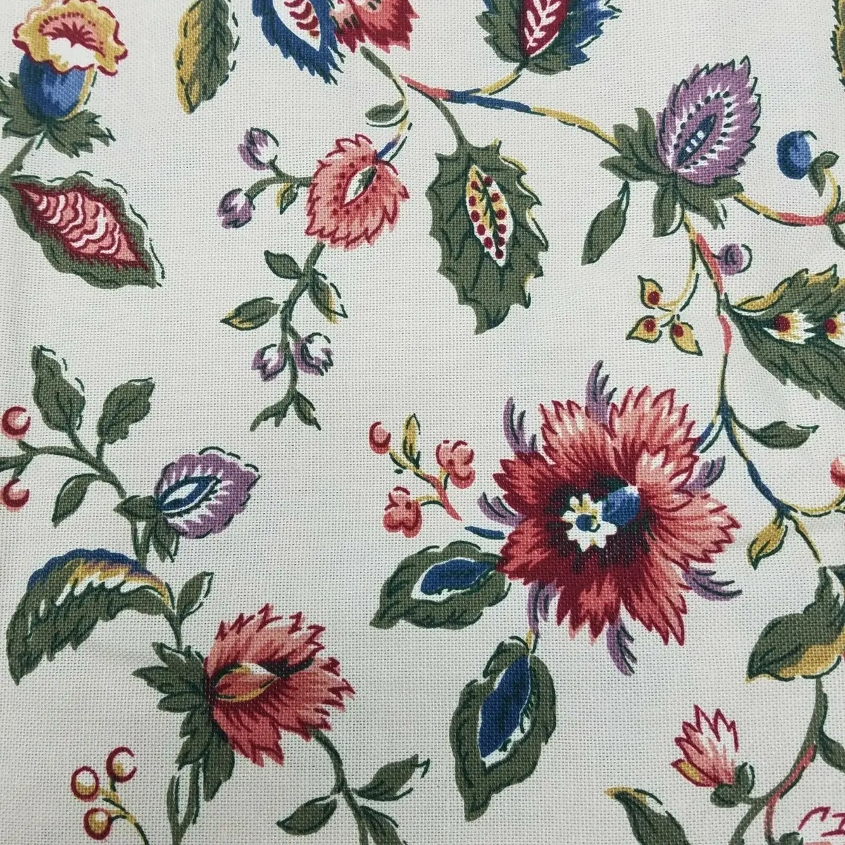 Waverly Longford Jacobean Style Floral Cotton Fabric Material Roses Flowers Usa 1