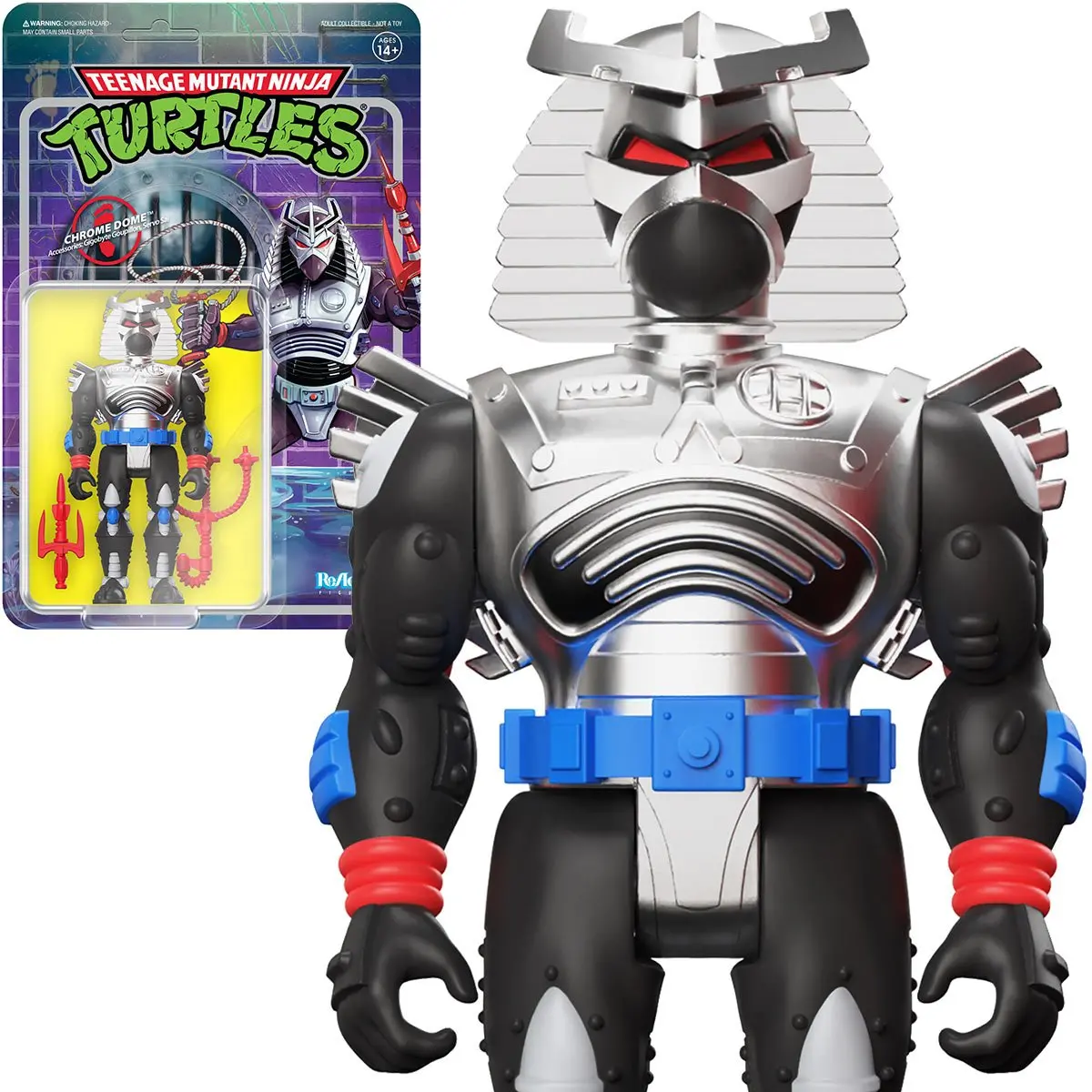 Super7 Reaction Figures: Tmnt Teenage Mutant Ninja Turtles (Wave 6) Chrome Dome Action Figure 82140 Low Stock 1