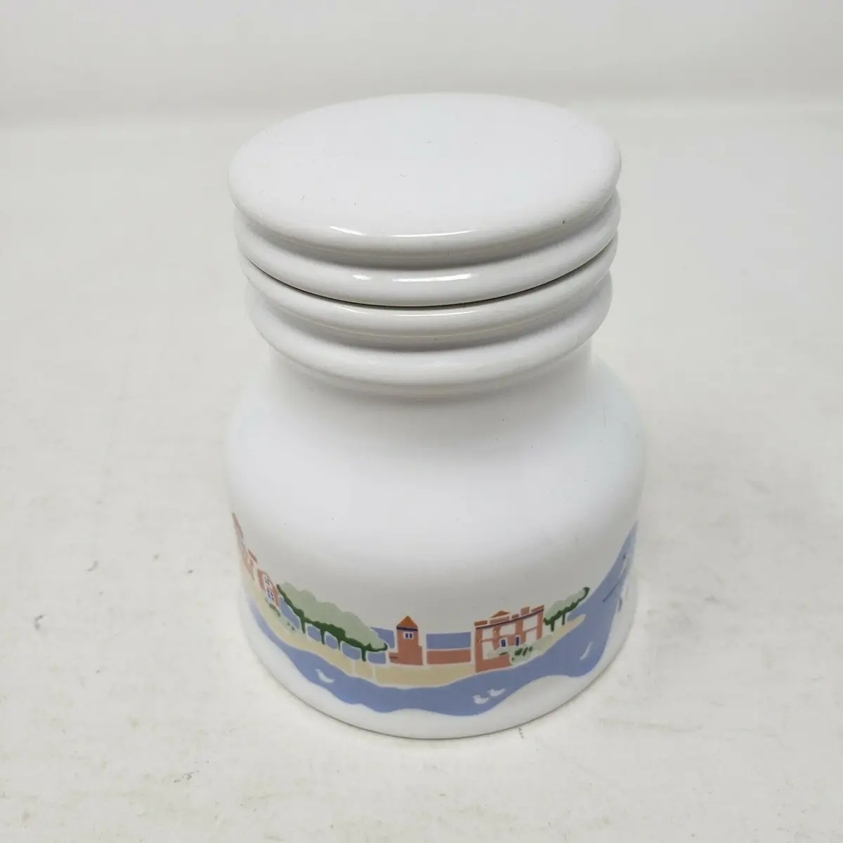 Paul Bocuse La Vallee De Sugar Bowl Kitchen Lidded Jar Countryside Village 1987 1