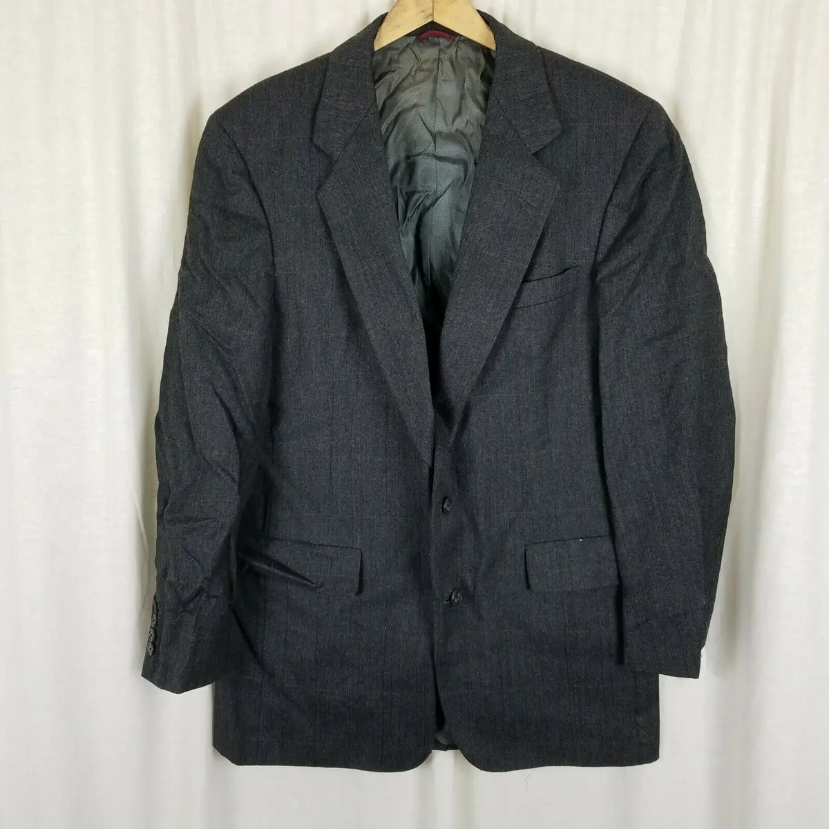 Hart Schaffner & Marx Herringbone Striped Wool Sportcoat Jacket Blazer Mens 42R 1