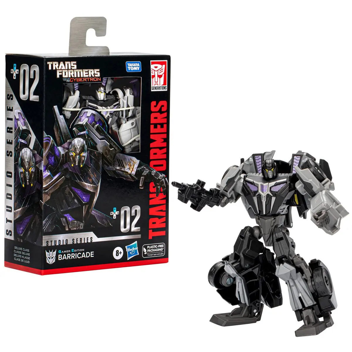 Transformers Studio Series Gamer Edition #02 Deluxe Barricade (War For Cybertron) Action Figure F7234 Last One! 1