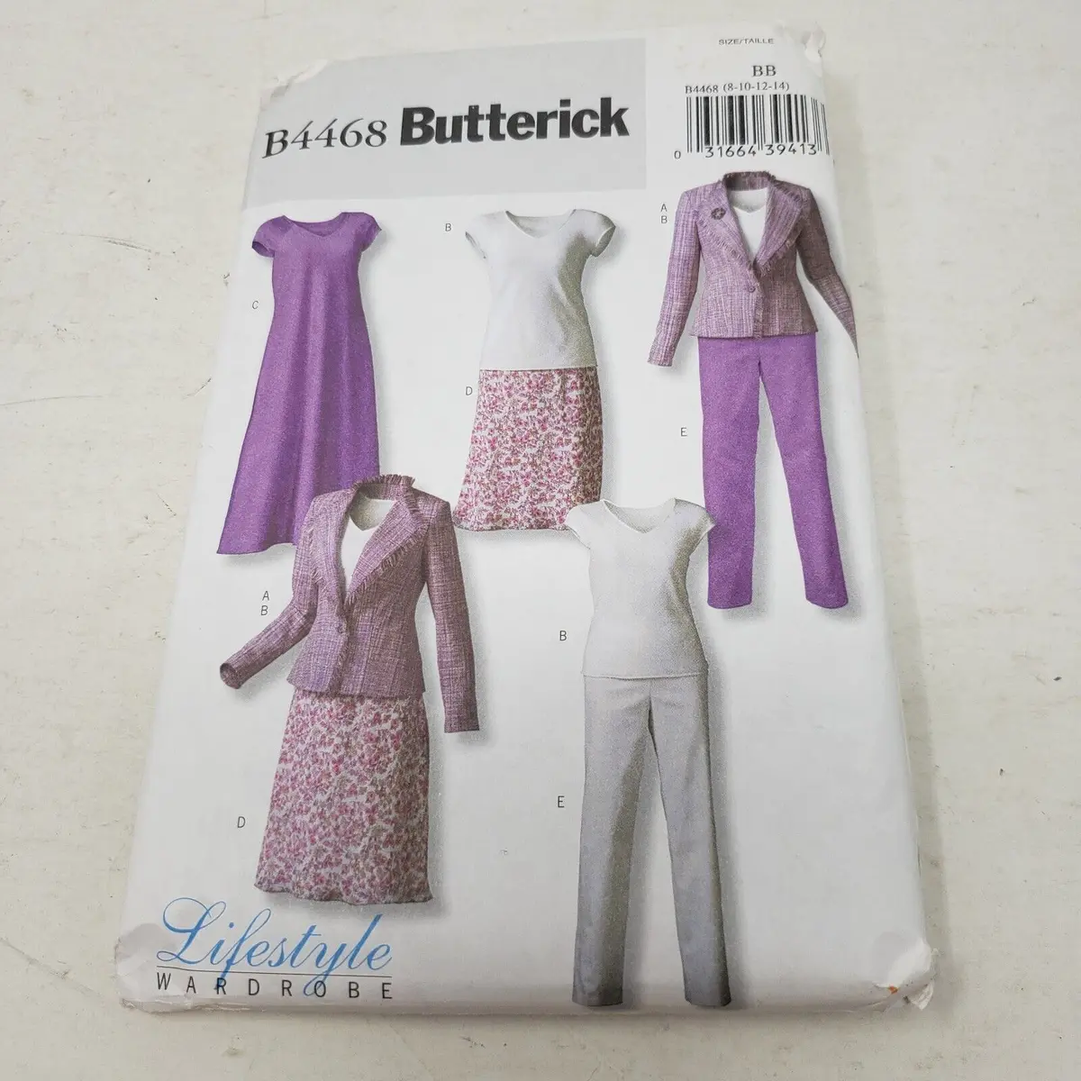 2005 Jacket Skirt Top Dress Sewing Patterns Sizes 8-10-12-14 Butterick B4468 Bb 1