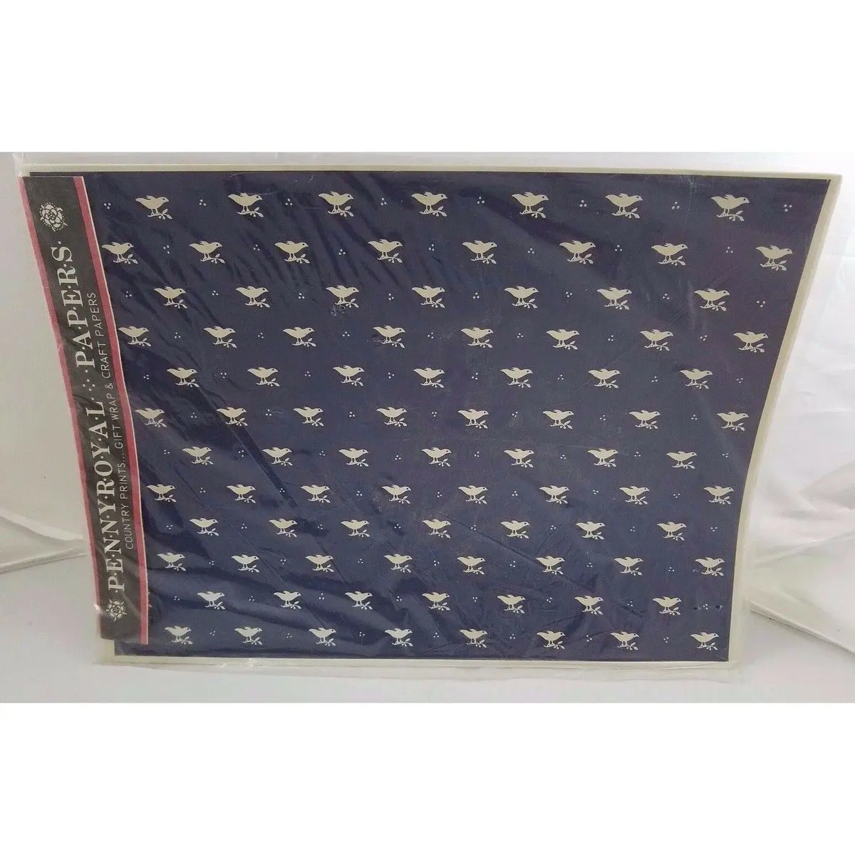 Vintage Pennyroyal Papers Gift Wrap Wrapping Paper Colonial Birds 8 Sheets 1982 1