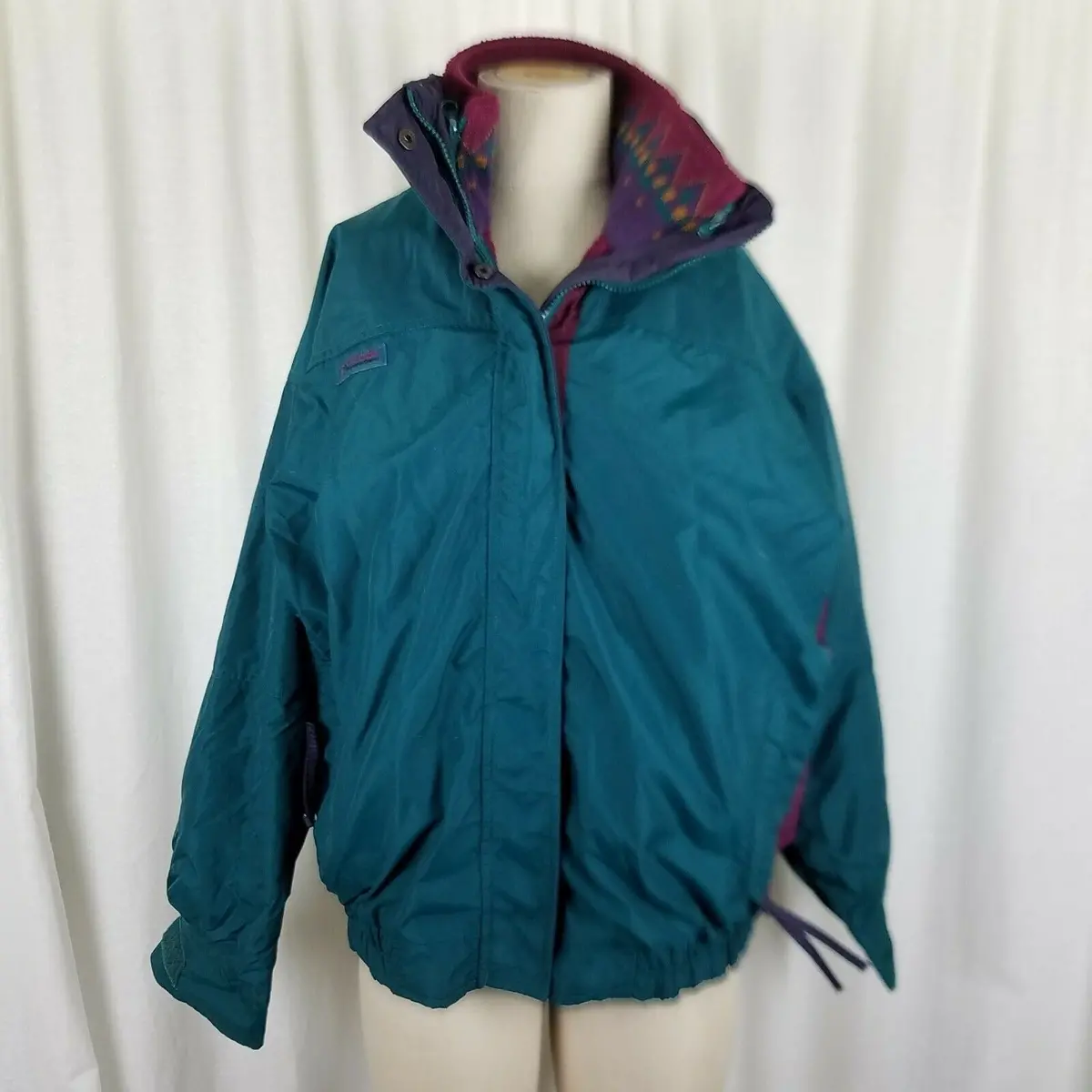 Columbia Bugaboo Southwestern 3-In-1 Winter Parka Fleece Jacket Womens L Radial 1