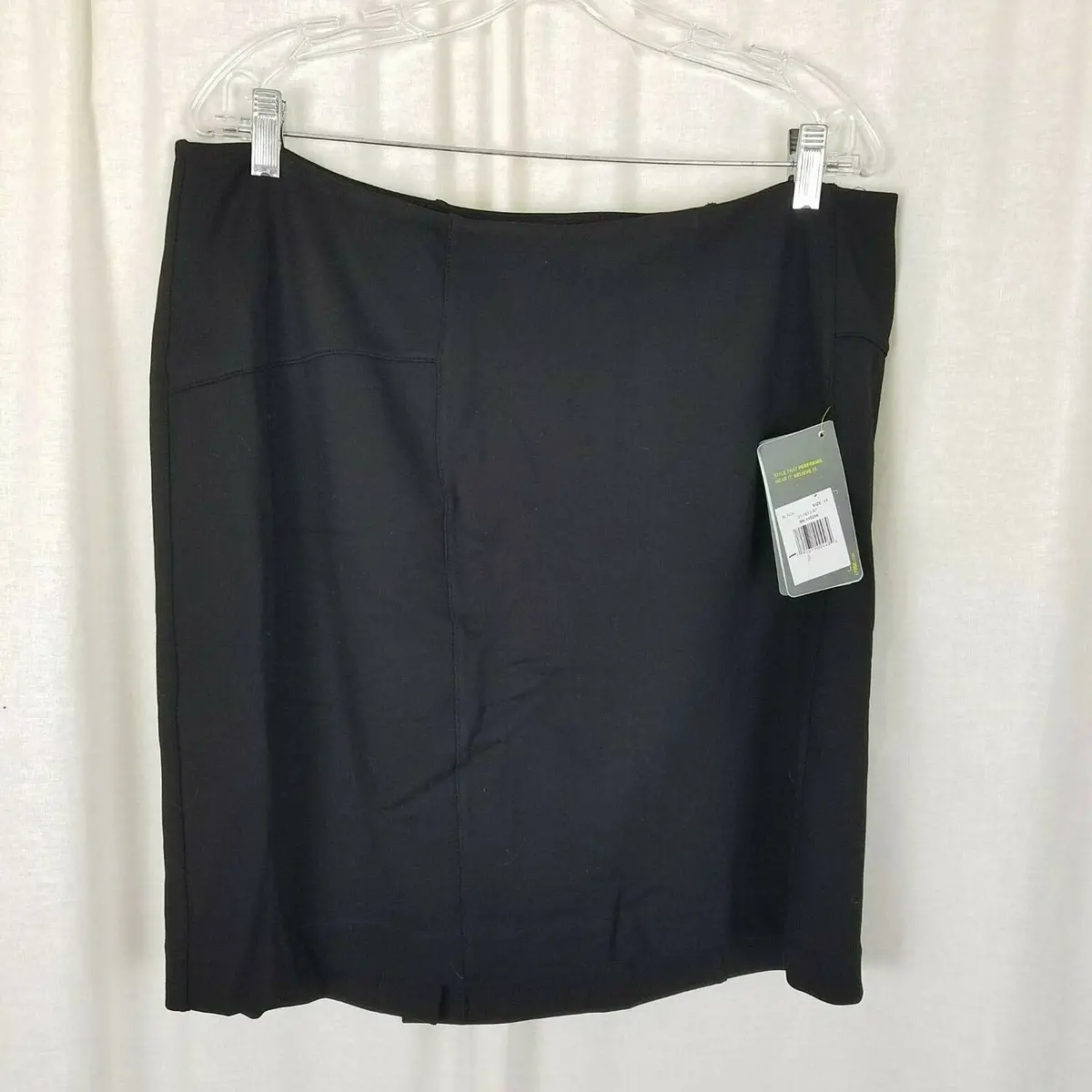 Lysse Perfect High Waist Skirt Plus Size Womens 1X Black Tailored Pencil Pull On 1
