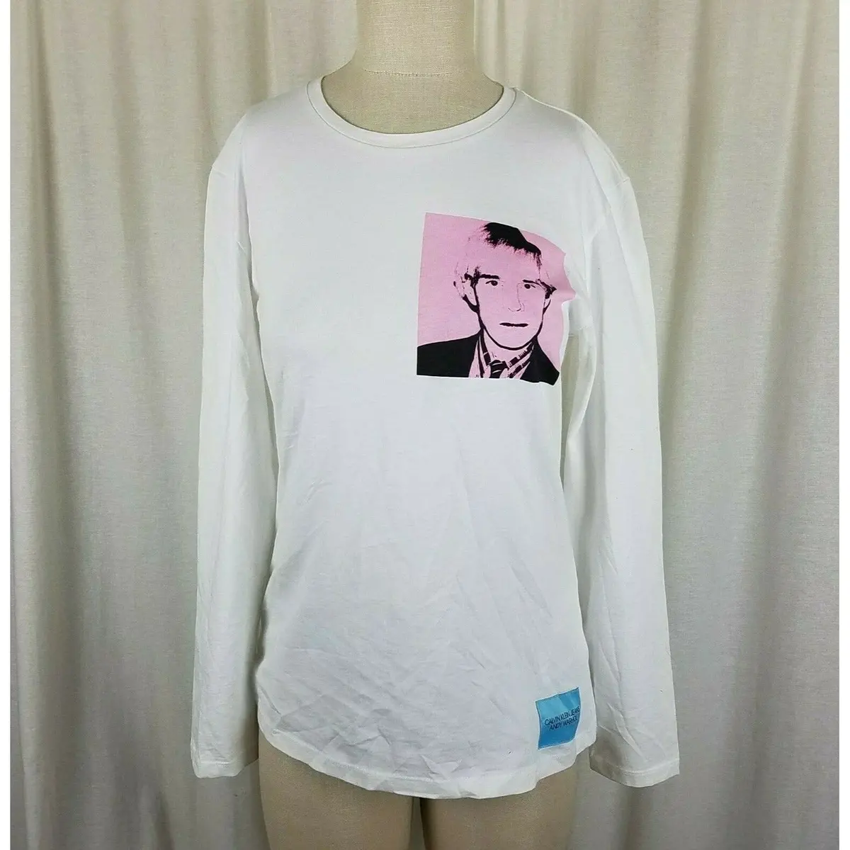Andy Warhol X Calvin Klein Jeans Jersey Knit Long Sleeve T-Shirt Top Womens L 1