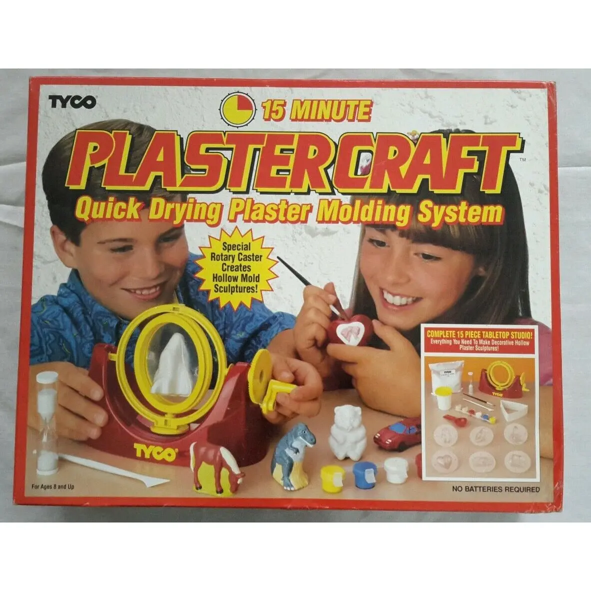 Vintage 1992 Tyco Plastercraft Molding System Kits Make & Paint Pottery Ceramics 1