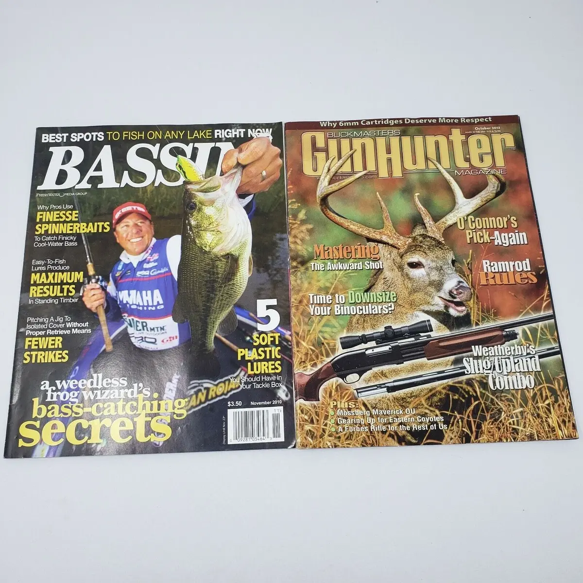 Bassin Buckmasters Gunhunter Magazines Advertisements Fishing Hunting 2010 2012 1