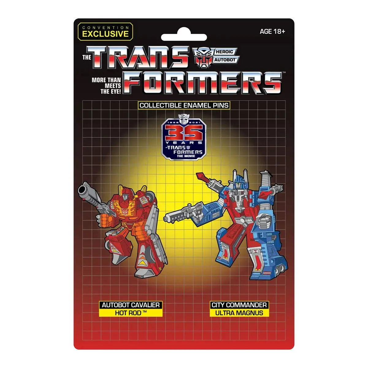 Transformers The Movie 35Th Anniversary Hotrod X Ultra Magnus Retro Pin Set (31955) - Convention Exclusive Last One! 1