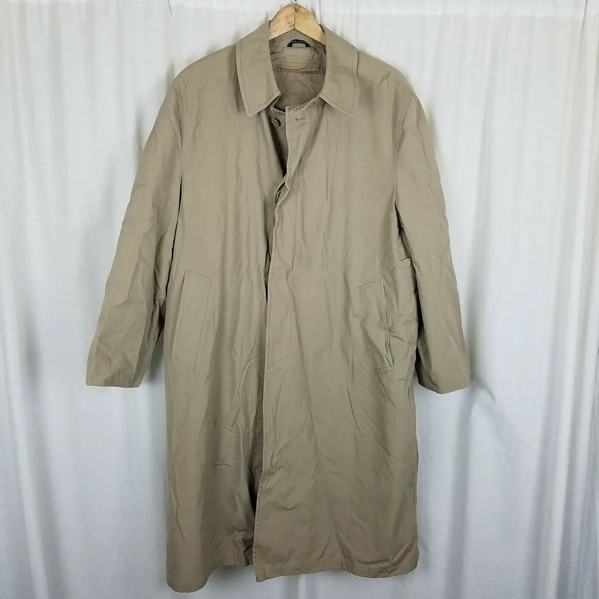 Silver Cloud Thermolite Insulated Placket Trench Coat Mens 40S Removable Liner 1
