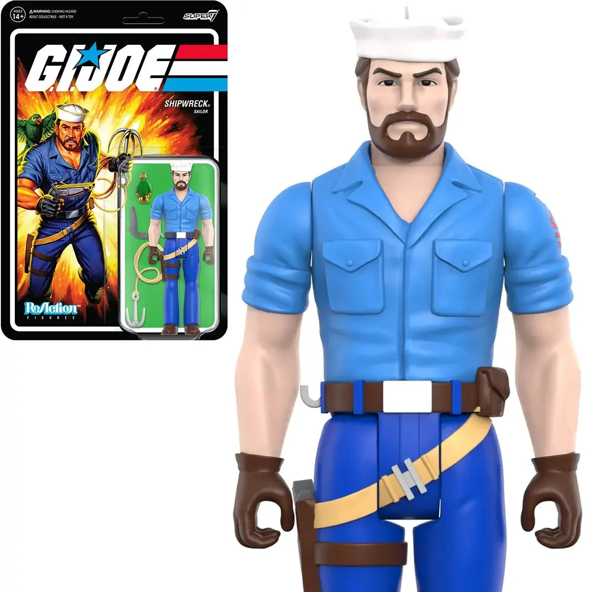 Super7 Reaction Figures - G.I. Joe (Wave 4) Shipwreck Action Figure (82067) Last One! 1