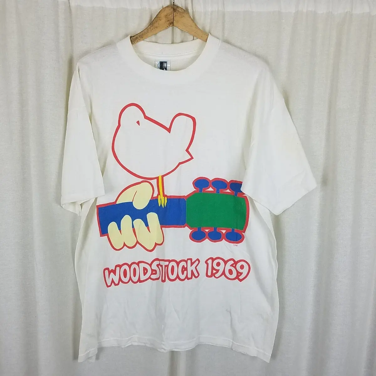 Vintage Woodstock 1969 Tshirt Mens Xl 80S 90S Repop Gem Single Stitch Cotton 1