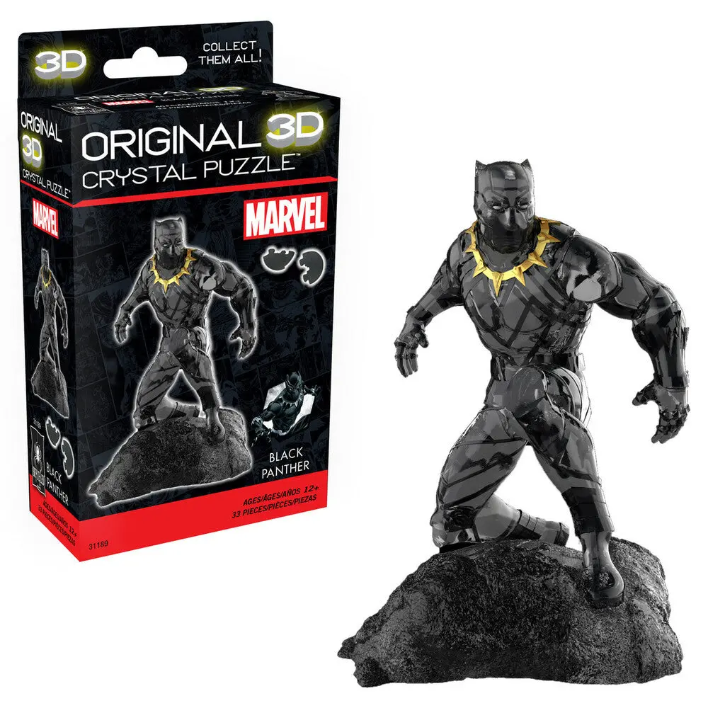 Hanayama - University Games - Bepuzzled - Original 3D Crystal Puzzle - Marvel: Black Panther (31189) Low Stock 1