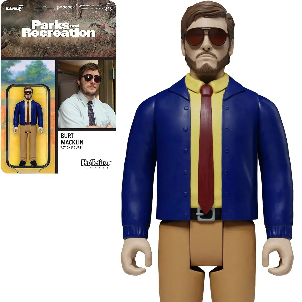 Super7 Reaction Figures - Parks And Recreation - Wave 1 - Andy Dwyer (Burt Macklin) Figure (81984) 1