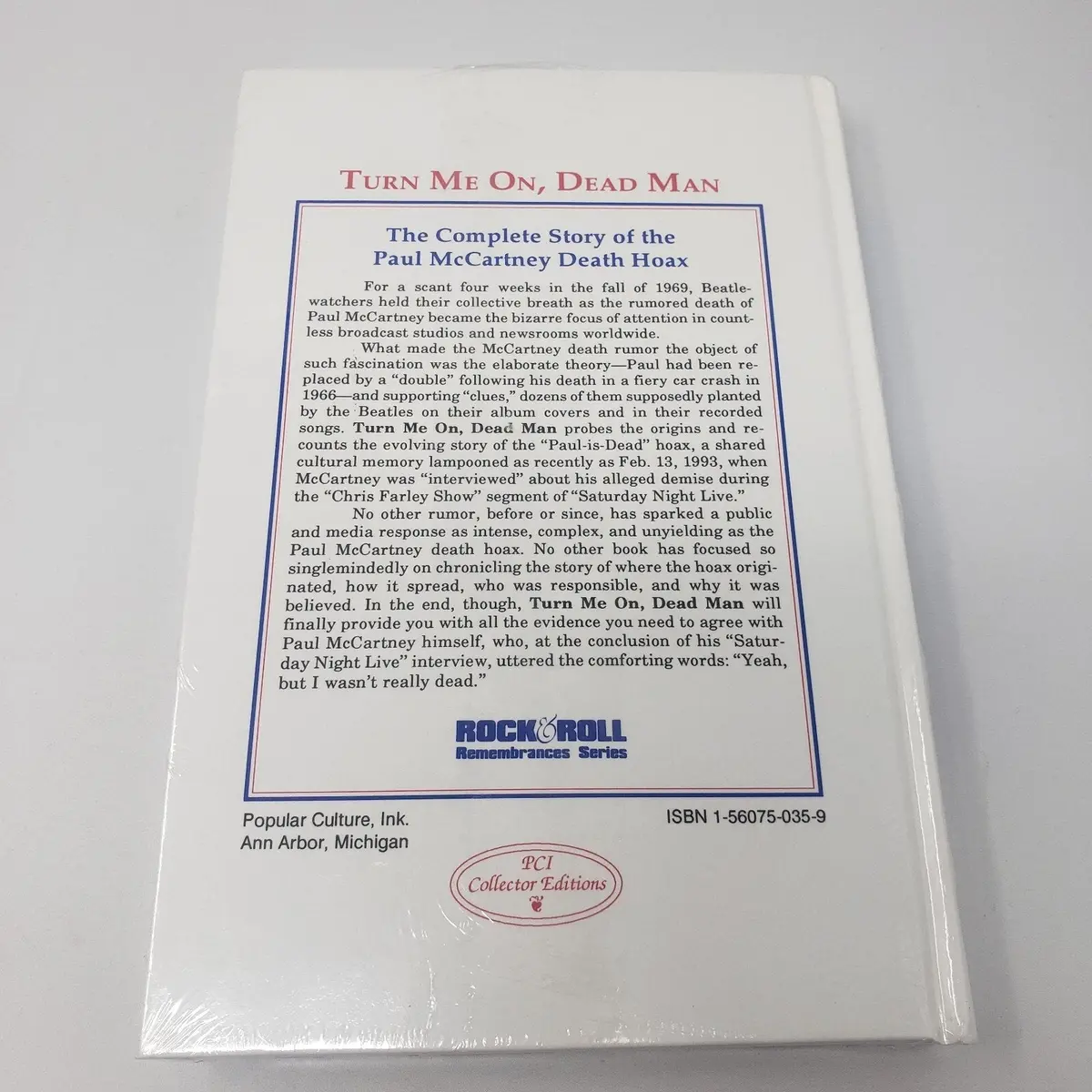 Turn Me On Dead Man Complete Story Of Paul Mccartney Death Hoax Hc Book Reeve 2