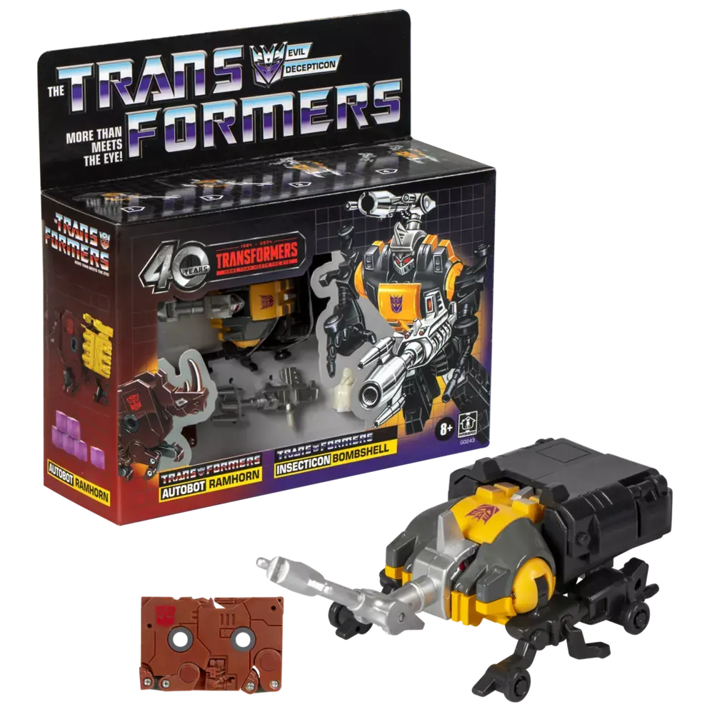 Transformers: Retro G1 Collection - Bombshell & Ramhorn (40Th Anniversary) Action Figures (G0243) Low Stock 1