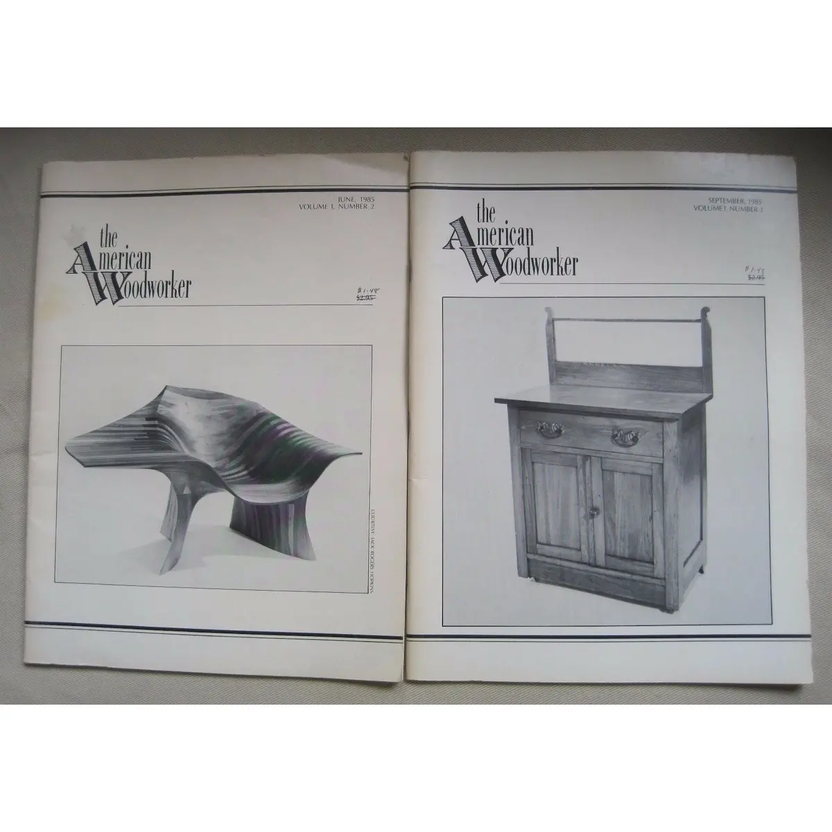 Lot 2 1985 The American Woodworker Magazines Back Issues Woodworking Wood Shop 1