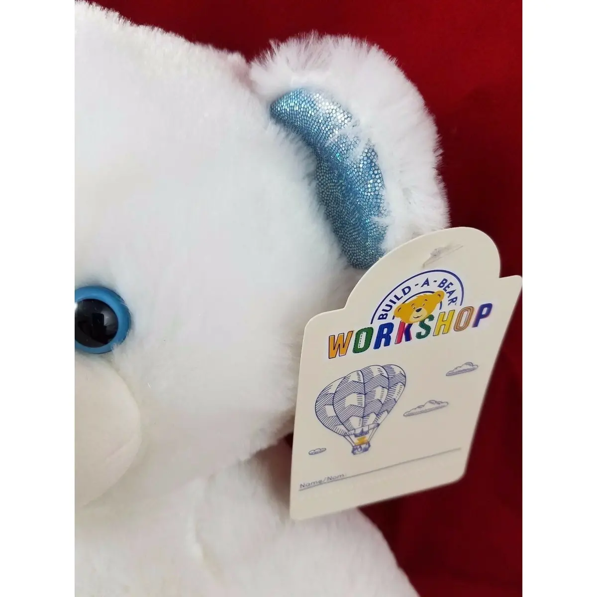 Nwt Build A Bear White & Blue Snow Hugs Bear Stuffed Full Size Plush Christmas 2