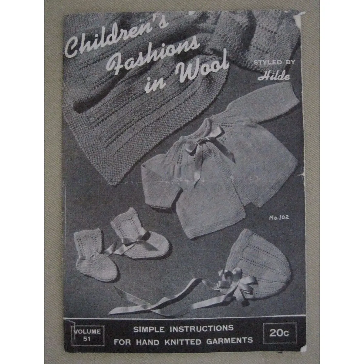 Vintage Hildes Fashions In Wool Baby Book Knitting Crochet Manual Pattern Vol 51 1