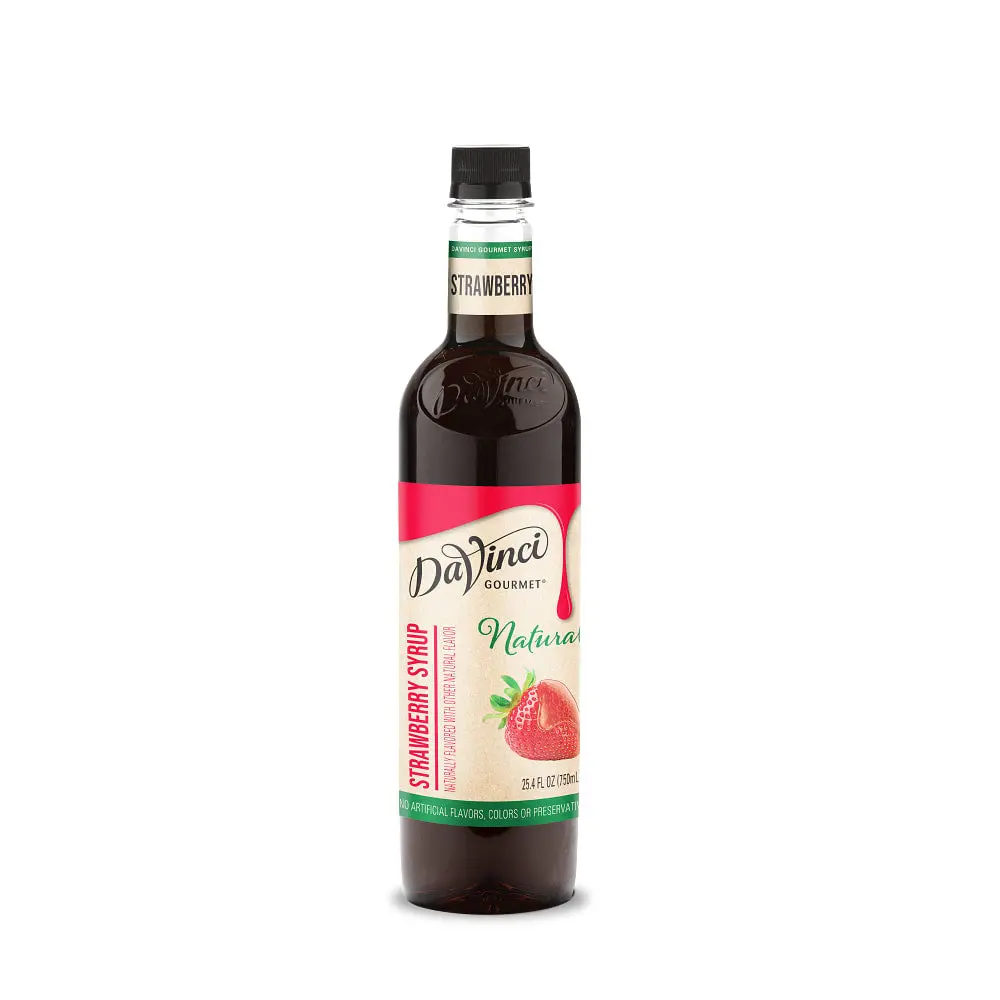 Naturals Strawberry Syrup - 4 X 750 Ml Plastic 1
