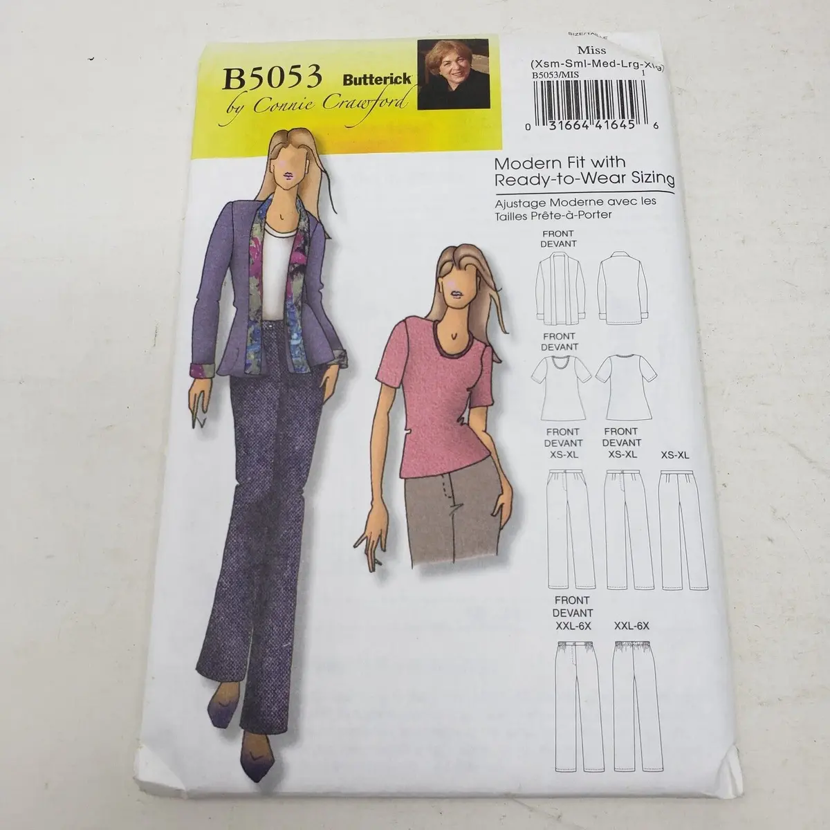 Butterick Connie Crawford Sewing Pattern B5053 Women Xs-Xl Pants Top Jacket Suit 1