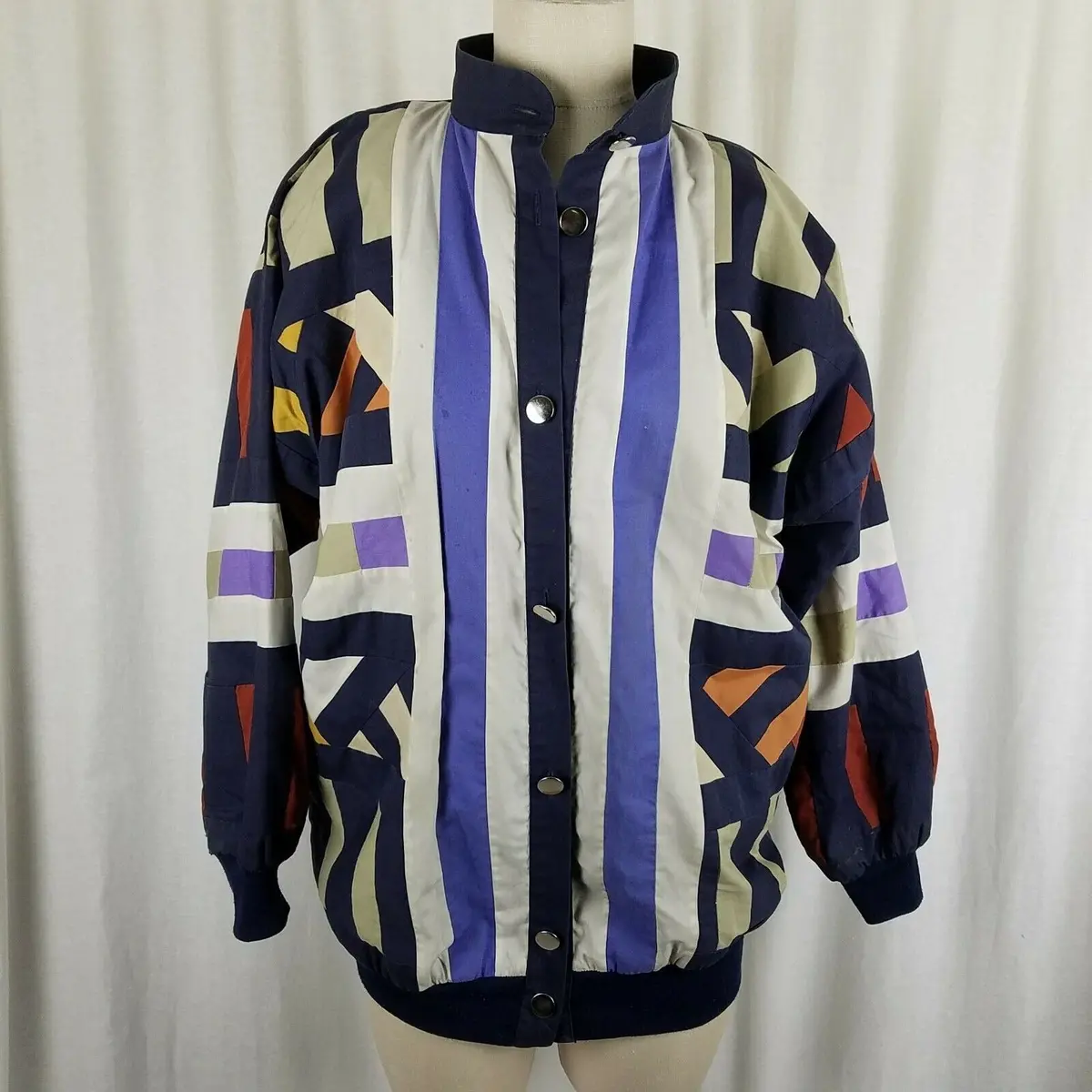 Brighton Collection Patchwork Crazy Quilt Style Jacket Womens M Australia Artsy 1
