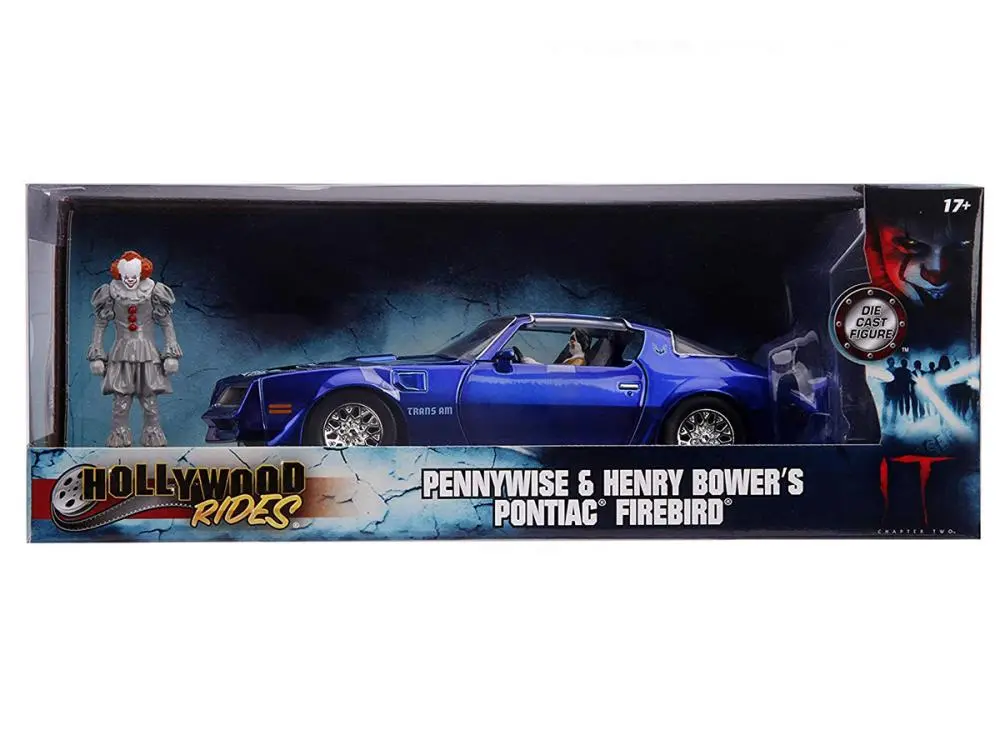 Hollywood Rides - Pennywise & Henry Bowers Pontiac Firebird (It: Chapter 2) 1:24 Die Cast Vehicle 1