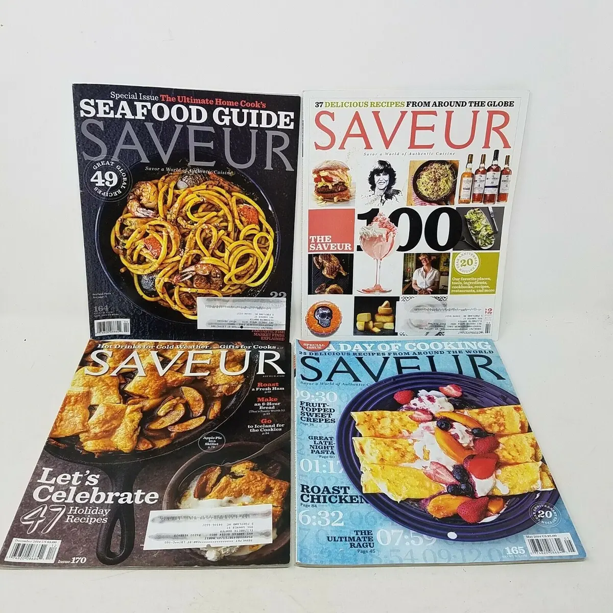 Saveur Magazine 2014 Lot Of 4 162 164 165 170 Editions Issues Cooking Food 1