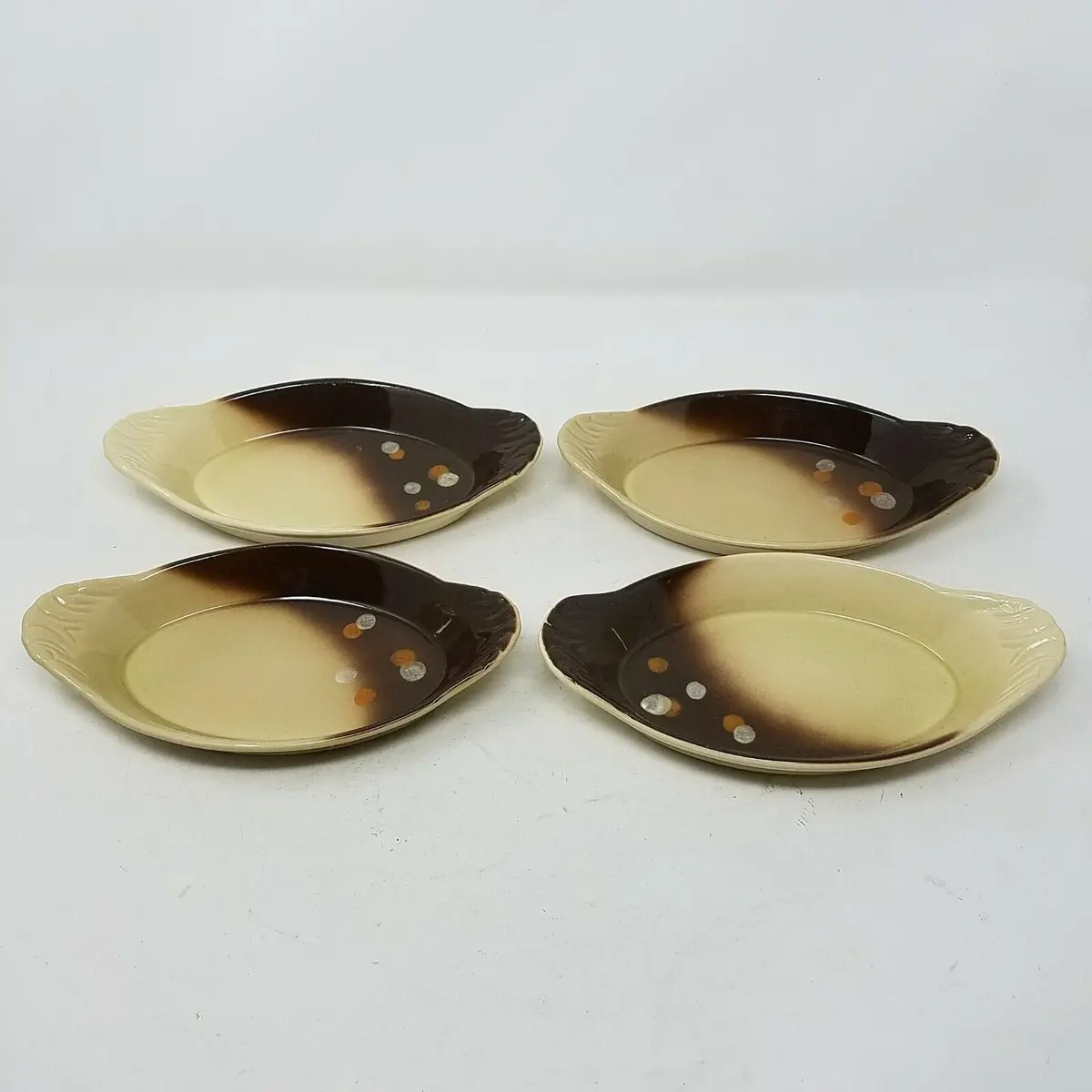 Astral Pattern Philippe Lambert De Beauce Canada Pottery China Platter Bowls 70S 1