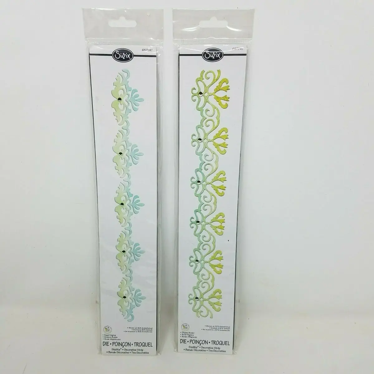 Sizzix Sizzlits Die Regal Edging Filigree Border Decorative Strip Scrappy Cat 1