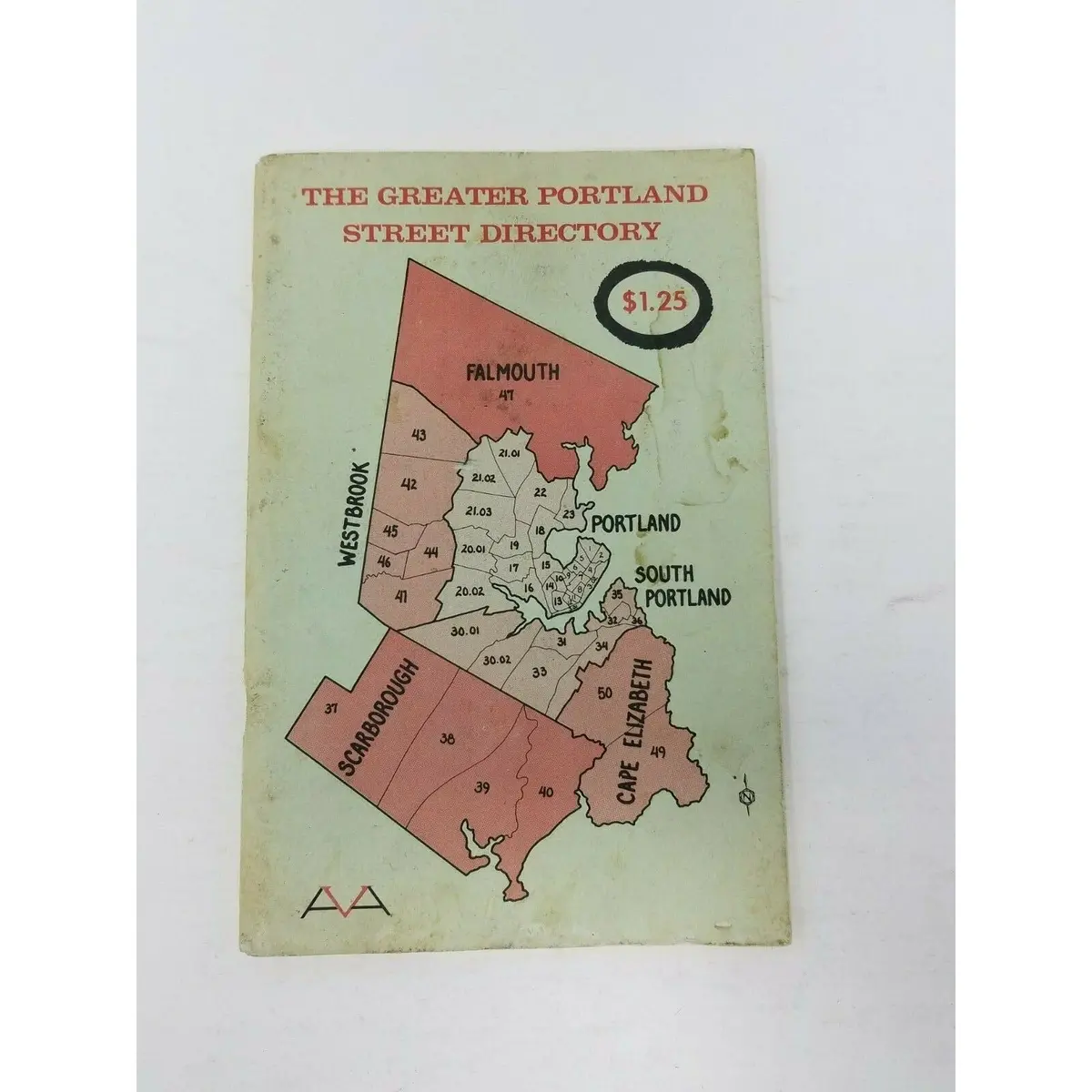 Vintage The Greater Portland Street Directory Maine Maps Book Booklet Ephemera 1