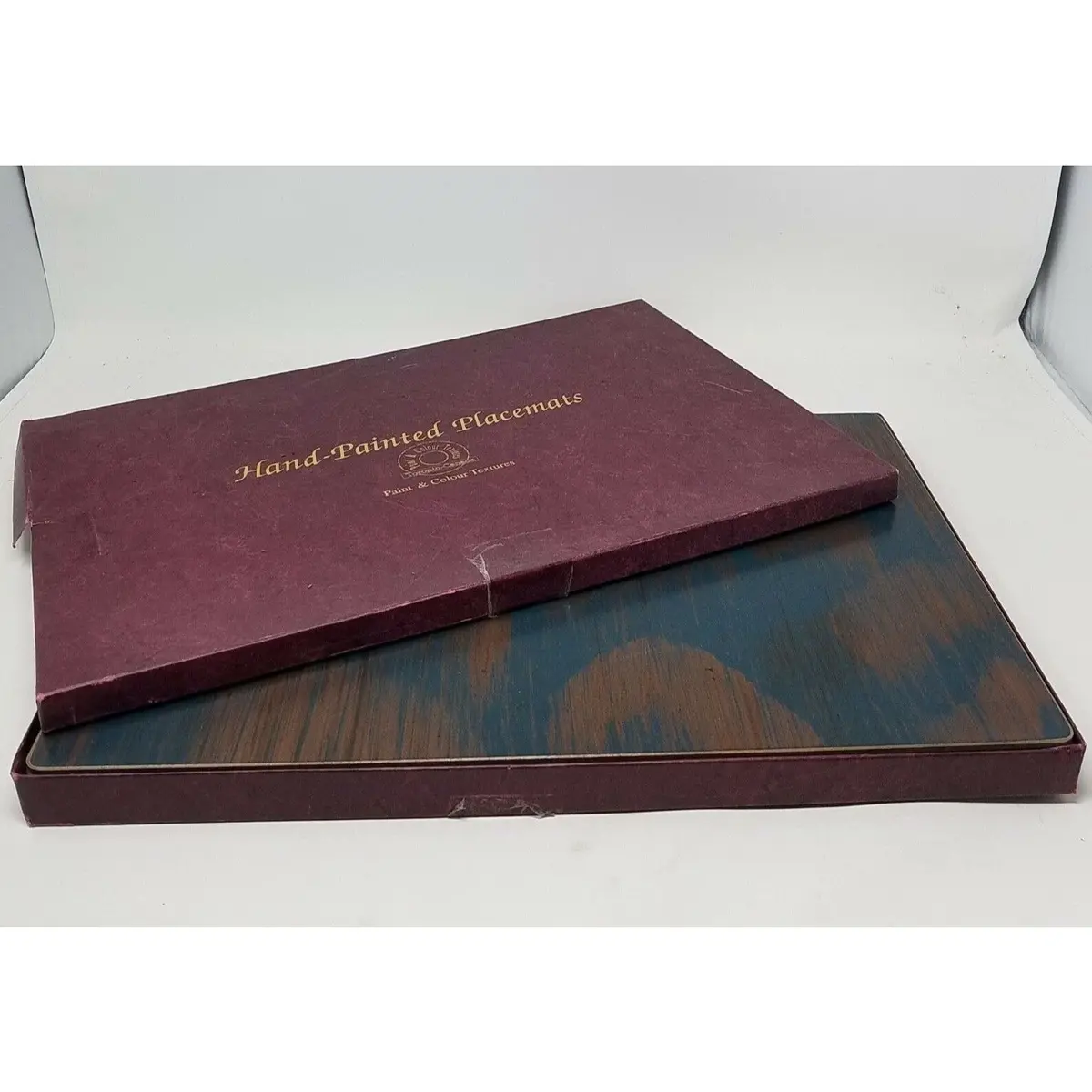 Paint & Colour Textures Toronto Canada Handpainted Cork Bottom Placemats Set 6 1